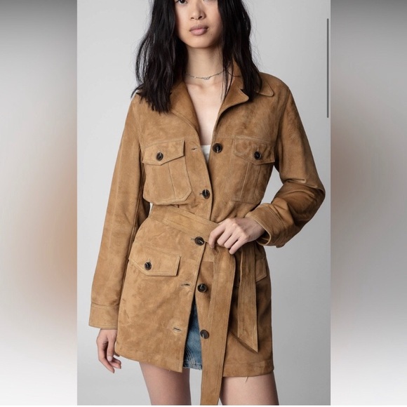 Zadig & Voltaire Flawed Mikel Daim Suede Jacket - Picture 1 of 15